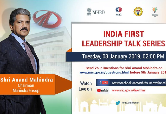 EPISODE 02 INDIA FIRST LEADERSHIP TALK SERIES by Mr. Anand Mahindra”