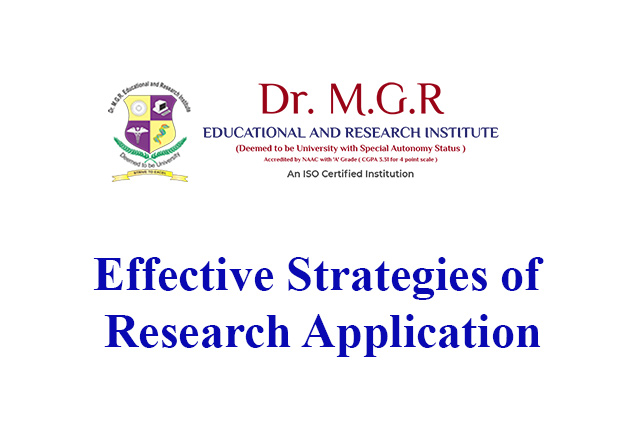 Effective Strategies of Research Application