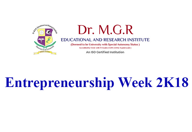 Entrepreneurship Week 2K18