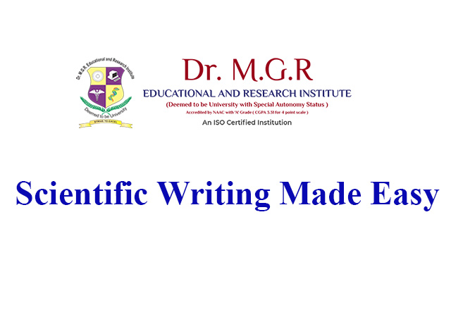 Scientific Writing Made Easy