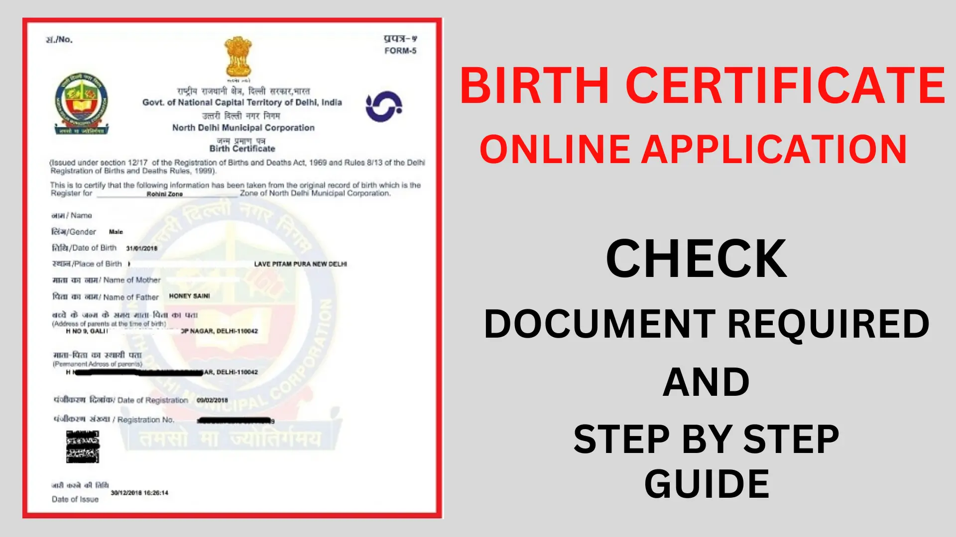 Birth Certificate Online Application