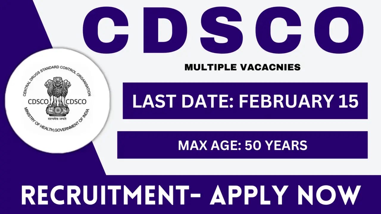 CDSCO Recruitment