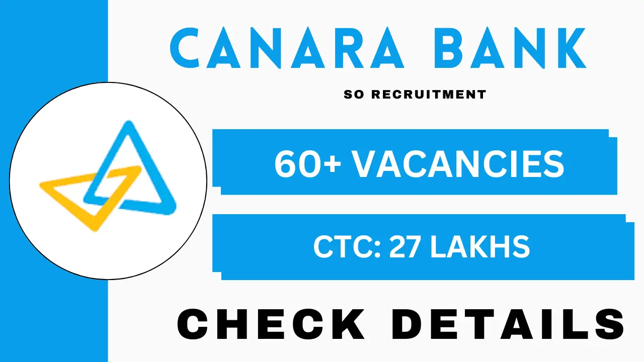 Canara Bank SO Recruitment