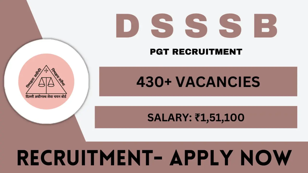 DSSSB Post Graduate Teachers Recruitment