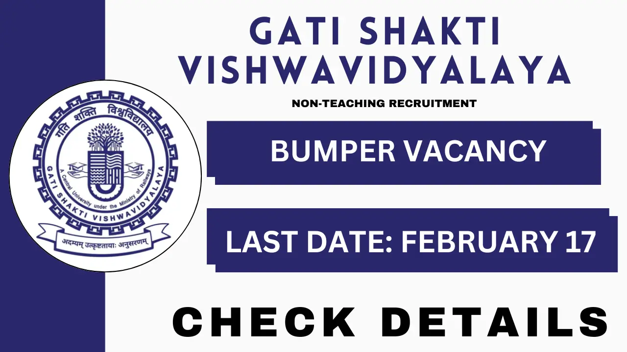 Gati Shakti Vishwavidyalaya Recruitment