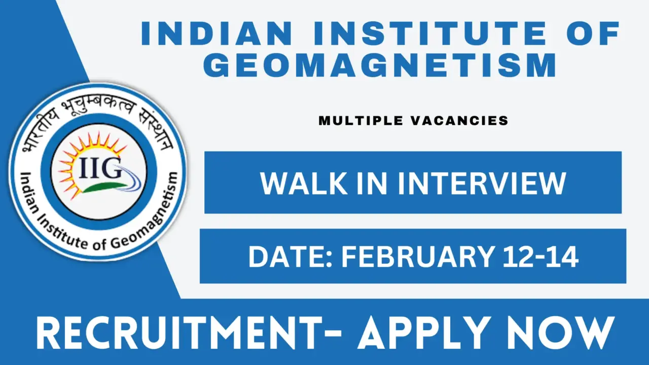 Indian Institute of Geomagnetism Recruitment