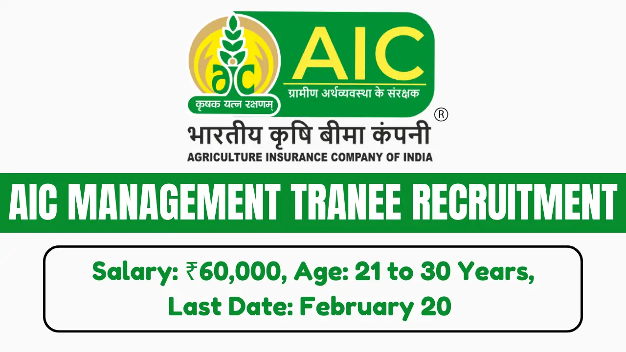 AIC Management Tranee Recruitment