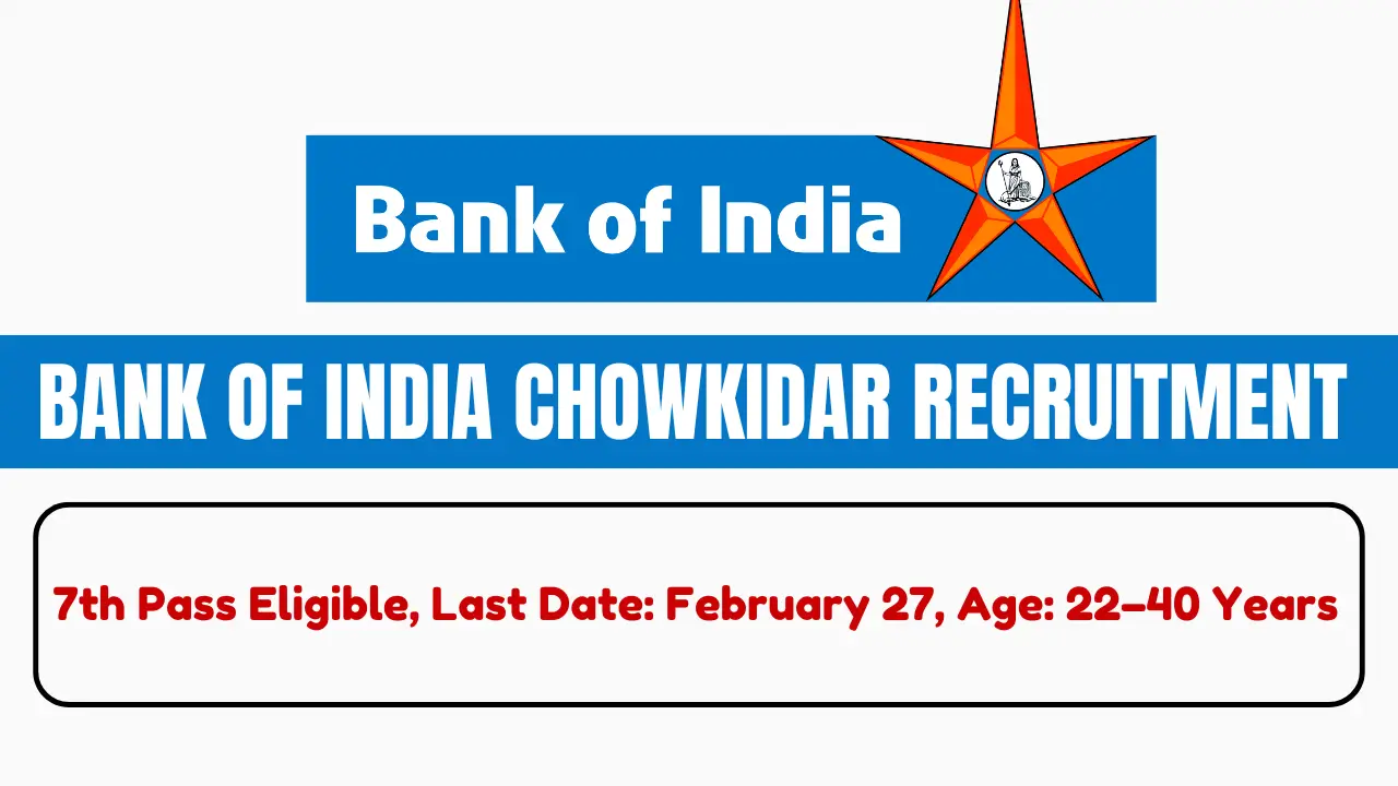 Bank Of India Chowkidar Recruitment