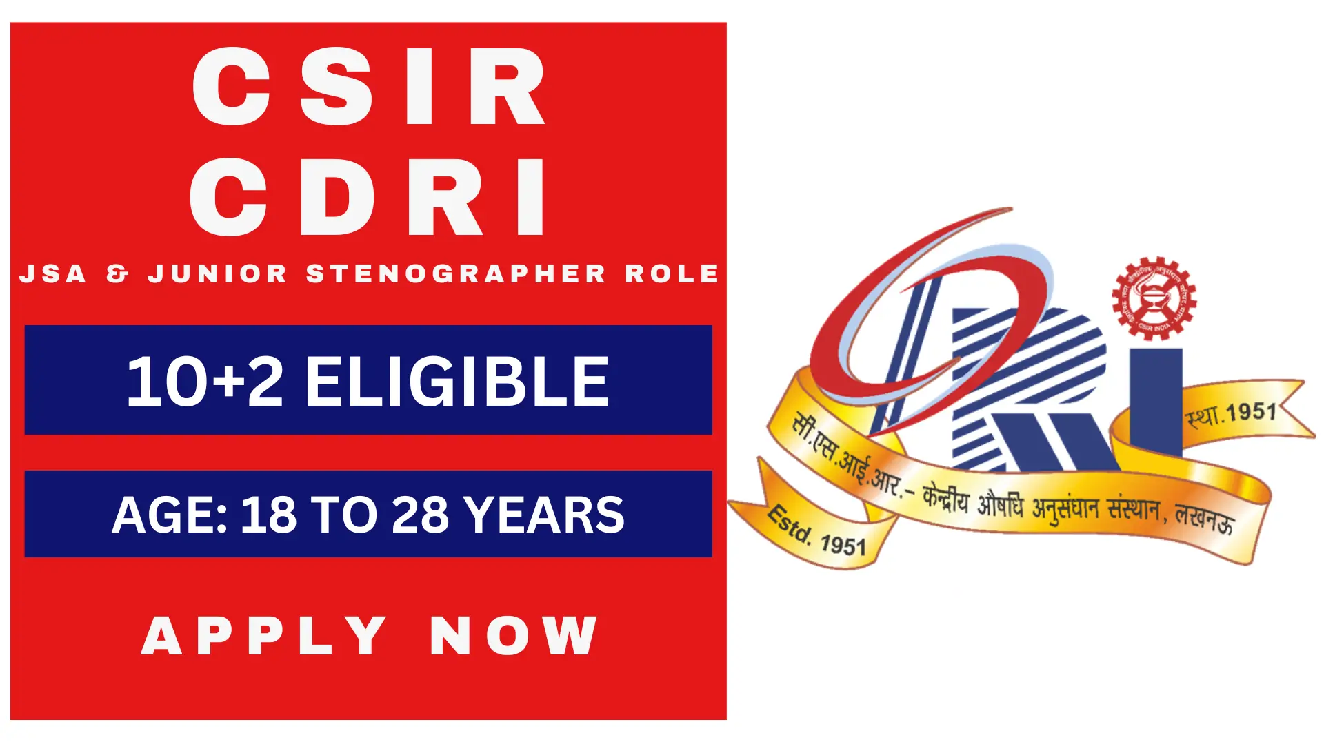 CSIR CDRI Recruitment