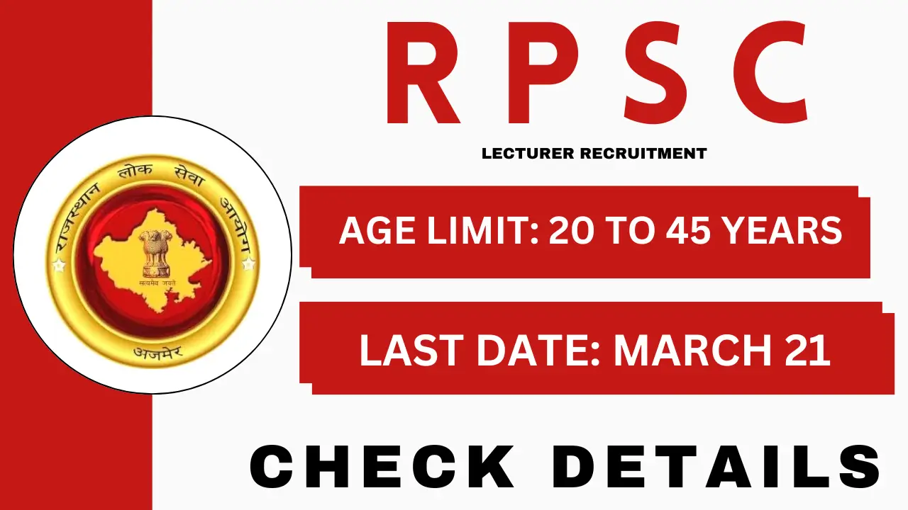 RPSC Lecturer Positions Recruitment