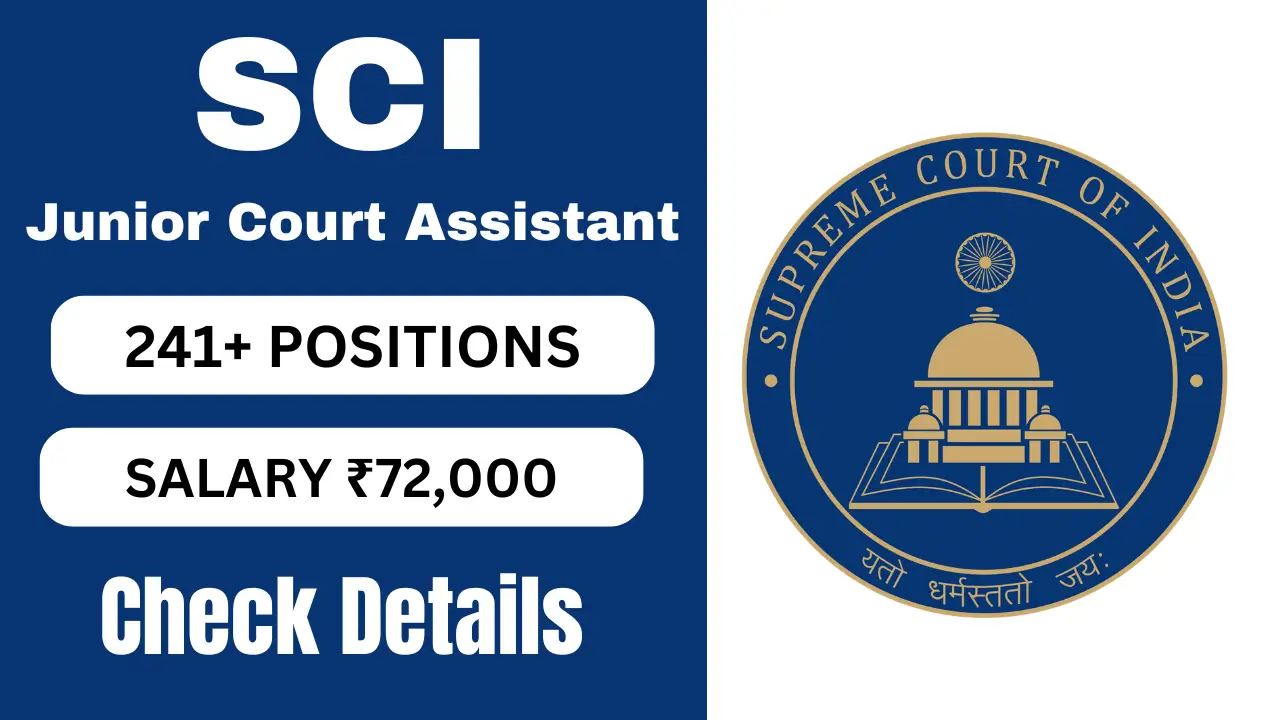 SCI Jr Court Assistant Recruitment