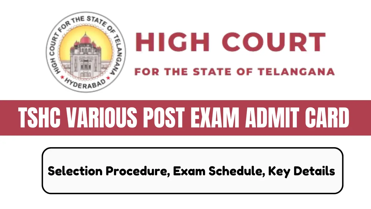 TSHC Various Post Exam Admit Card